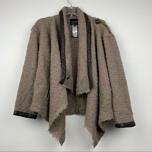 Isabel Marant Wool Lamb Leather Draped Jacket